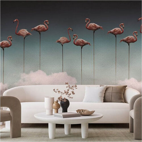 Mural Dankie Flamingos Grey