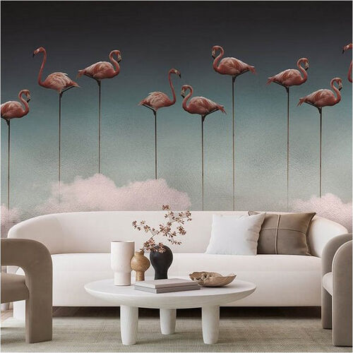 Mural Dankie Flamingos Gray