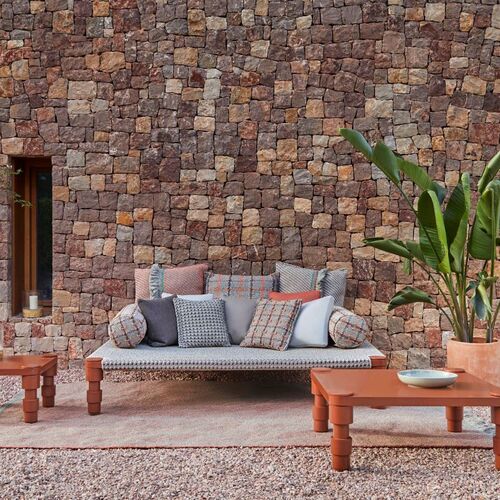 Rulo Garden Layers Checks Terracotta