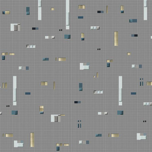 Papel Tapiz Diversity Pixels Grey-Blue