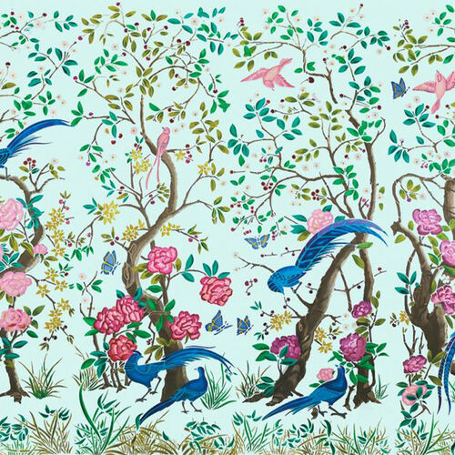 Mural Diversity Chinoiserie Turquoise