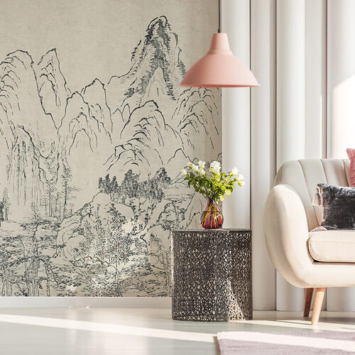 Mural Gaia Zen Black-Beige