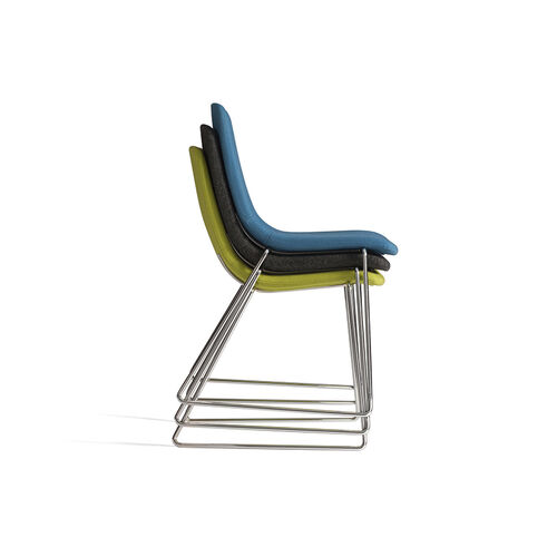 Silla Ics Tapizada Base Patín