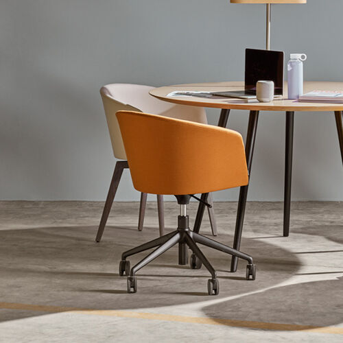Silla Moon Con Ruedas Tapizada