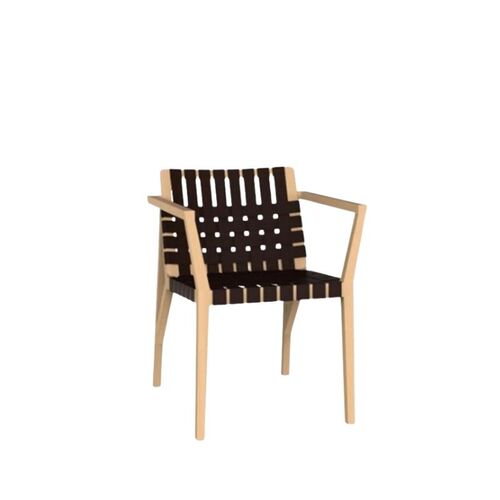 Silla Marta Con Brazos Madera De Cinchas