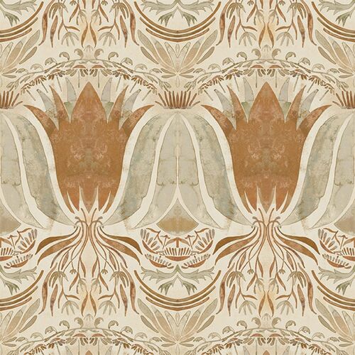 Papel Tapiz Barcino Palau Naranja