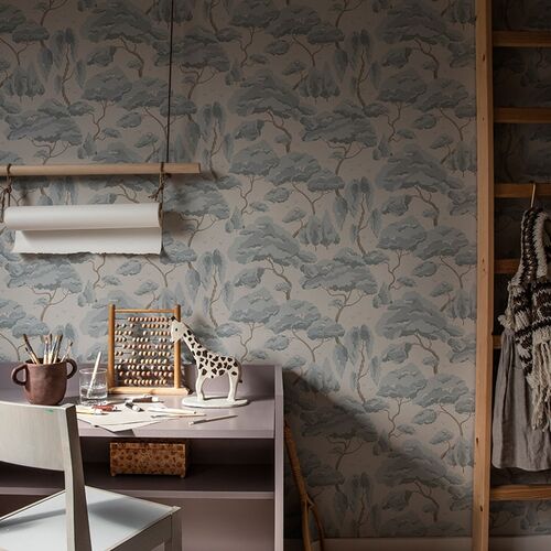 Papel Tapiz Jordnära  Kristoffer Azul Brumoso