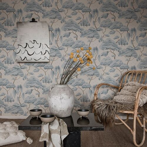 Papel Tapiz Jordnära  Kristoffer Azul Brumoso