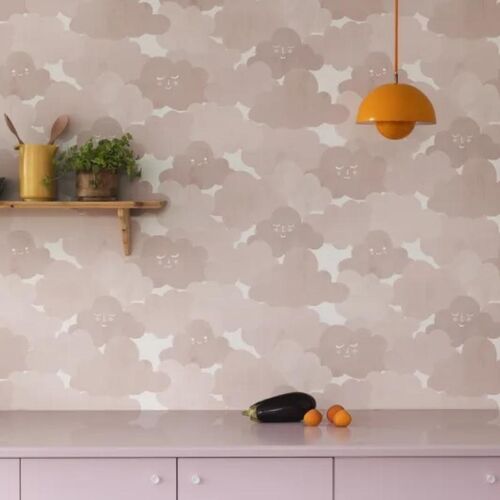 Papel Tapiz Happy Clouds Pink