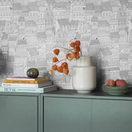 Papel Tapiz Dream Town Graphite