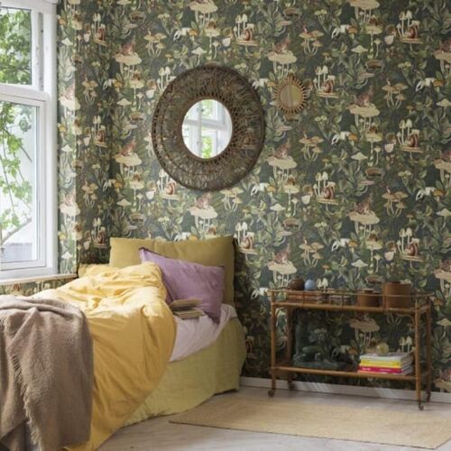 Papel Tapiz Wildlife Creek Forest Green