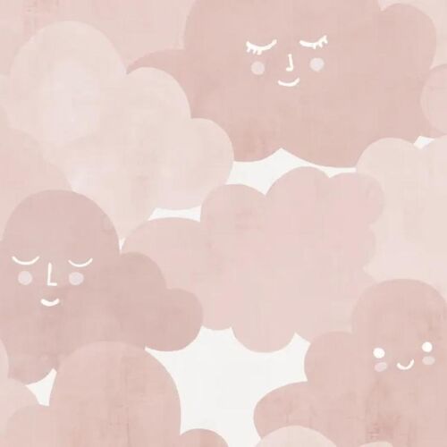 Papel Tapiz Dreamland Happy Clouds Pink