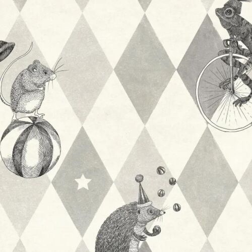 Papel Tapiz Circus Corner Graphite
