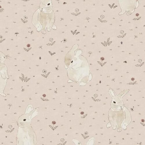 Papel Tapiz Dreamland Bunny Field Pink