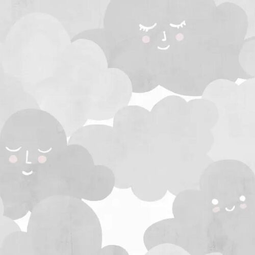Papel Tapiz Happy Clouds Graphite
