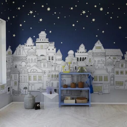 Mural Star Town Night