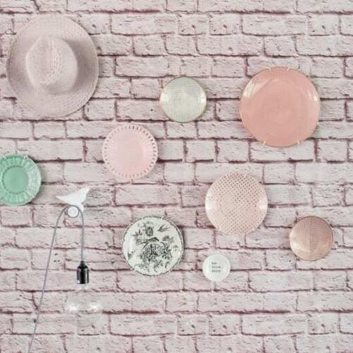 Mural Best Of Soft Bricks Pink