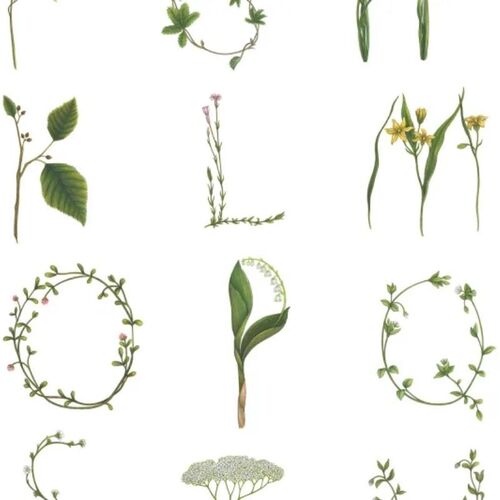 Papel Tapiz Dreamland Floral Alphabet Mini English