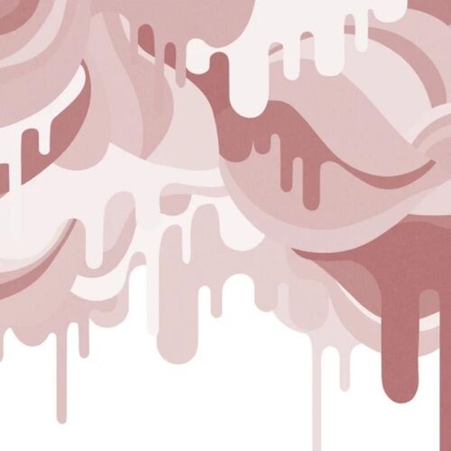 Mural Dripping Ice Cream Pink