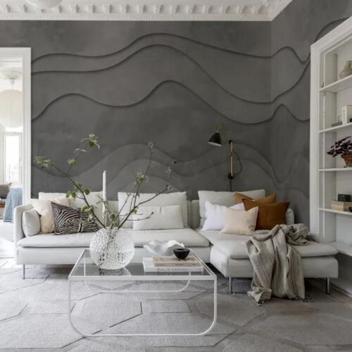 Mural 3D Wave Grey