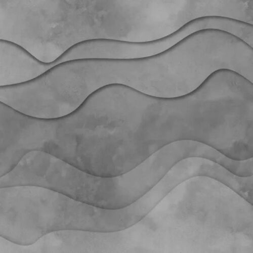 Mural 3D Wave Grey