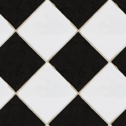 Papel Tapiz Checkered Tiles Black & White