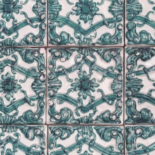 Papel Tapiz Artisian Tiles Brazilian Green