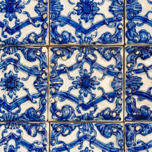 Papel Tapiz Artisian Tiles Morocco Blue