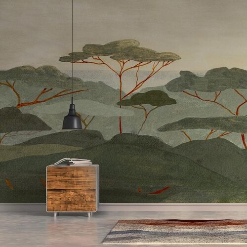 Mural Tafetán Ocote Verde