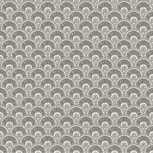 Papel Tapiz Ítera Flabelo Beige y Negro