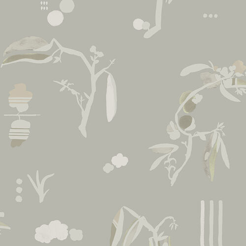 Papel Tapiz Ania Ukiyo Gris