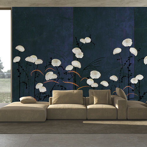 Mural Bucólica Kintsugi Azul