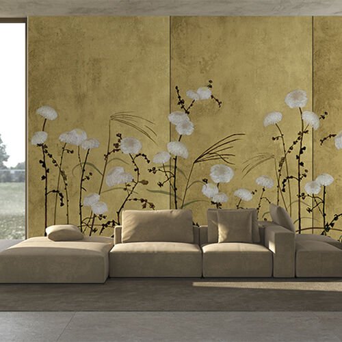 Mural Bucólica Kintsugi Amarillo