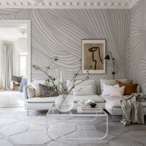 Mural Opulence Lines Grey