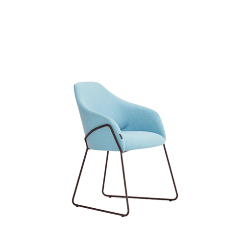 Silla Helium Base Patín Tapizada