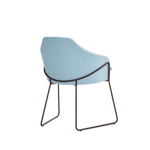 Silla Helium Base Patín Tapizada