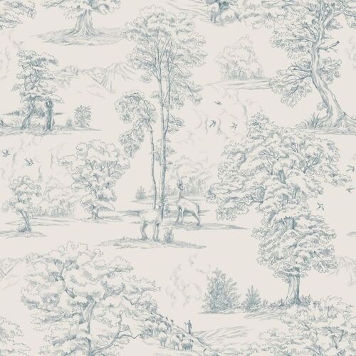 Papel Tapiz Le Village Montfort Indigo Blue