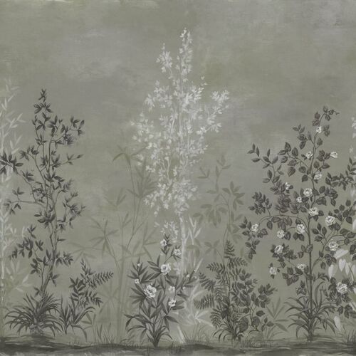 Mural Imperfections Chinoiserie Haze Green