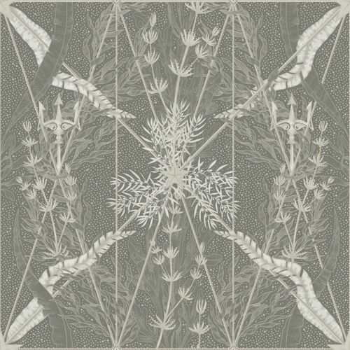 Mural Stylt Seaweed & Stars Green