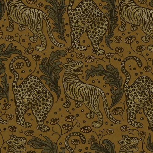 Papel Tapiz Vintage Brocade Year Of The Tiger Saffron