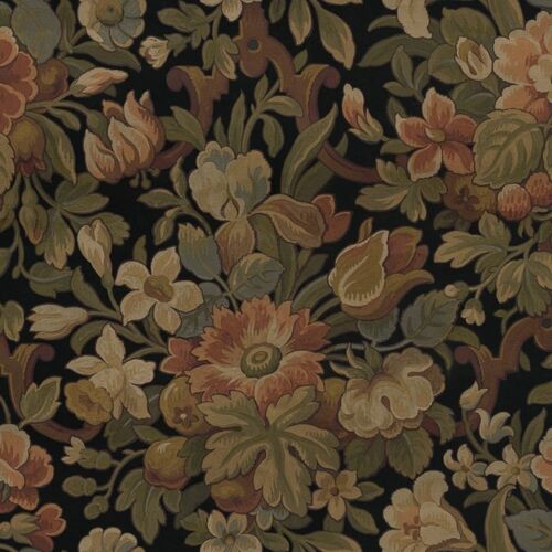 Mural Vintage Brocade Vintage Flora Ebony