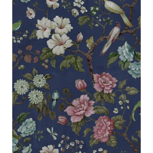 Papel Tapiz Vintage Brocade Petit Flora Blue