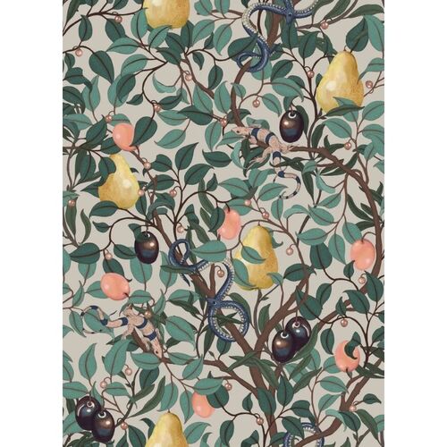 Papel Tapiz Vintage Brocade Fruit Garden Colorful