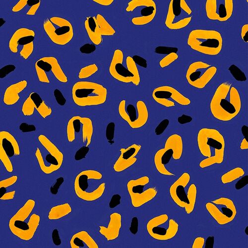 Papel Tapiz L'Enfant Terrible Funky Leopard Azul Marino