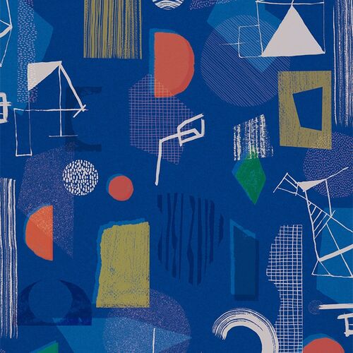 Papel Tapiz L'Enfant Terrible Brave Partiture Azul Marino