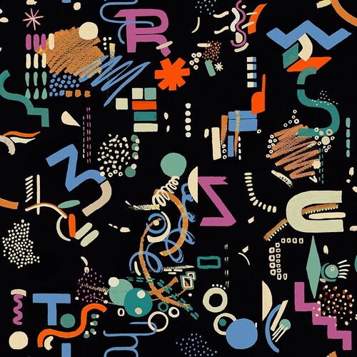 Papel Tapiz L'Enfant Terrible Funny Shapes Negro