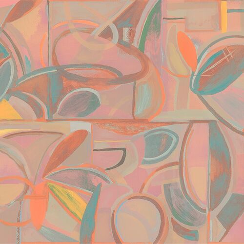 Mural L'Enfant Terrible Giant Abstract Rosa Lila