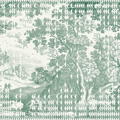 Mural Playful Layers Patch Landscape Verde