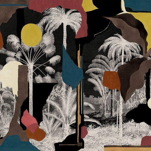 Mural Playful Layers Colonial Abstraction Negro