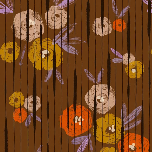 Papel Tapiz Playful Layers Broken Poppies Tabaco
